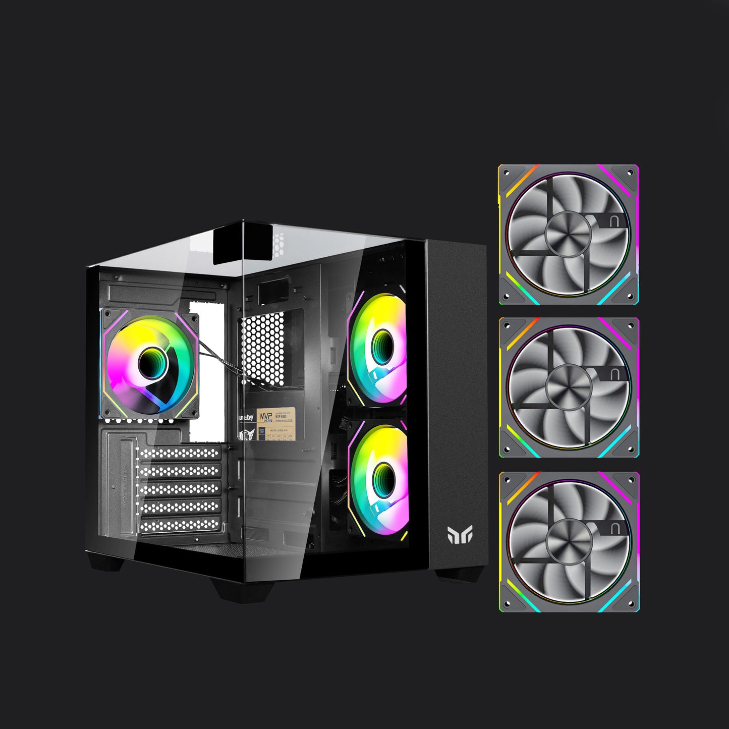 YEAH MAGIC CUBE Gaming PC Case Black