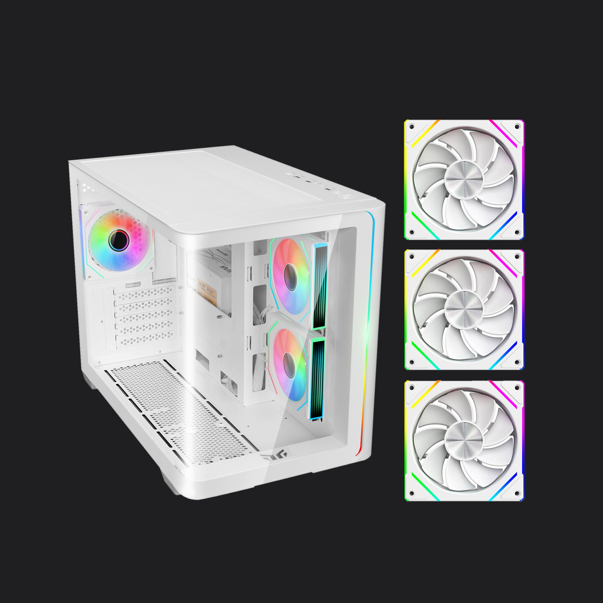 Yeah Magic Computer Case YEAH MAGIC Biforst PC Gaming Case White